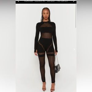 Black contour jumpsuit